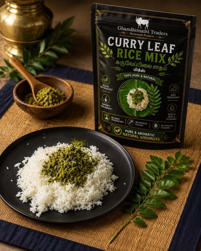 Curry Leaf Rice Mix (கருவேப்பிலை சாதப் பொடி)100g - Image 2