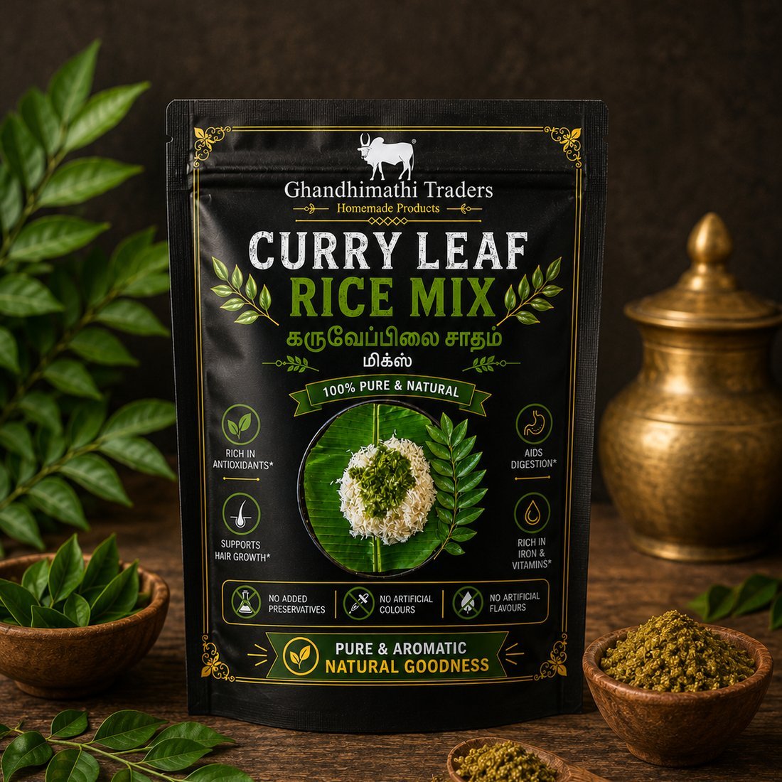 Curry Leaf Rice Mix (கருவேப்பிலை சாதப் பொடி)100g