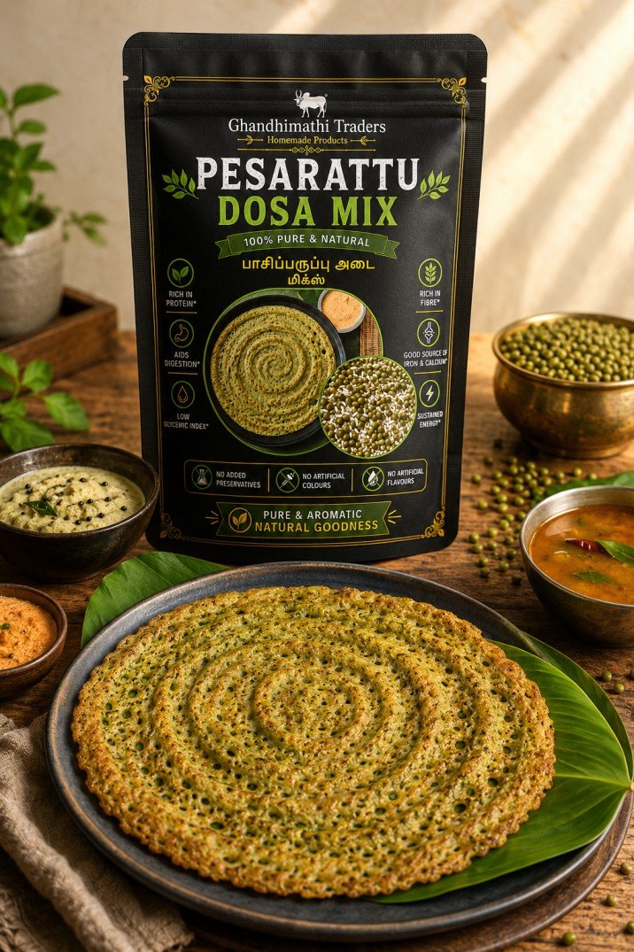 Pesarattu Dosa Mix (பச்சைப்பயறு தோசை மிக்ஸ்) - Image 2
