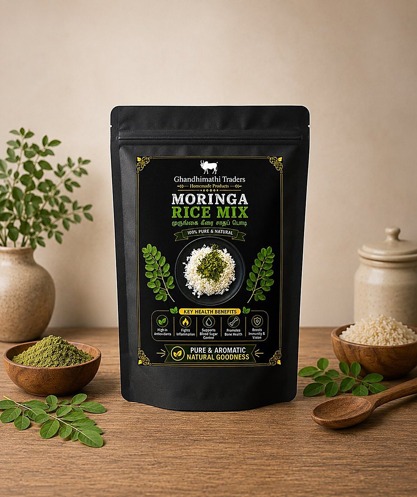 Moringa Rice Mix (முருங்கைக்கீரை சாதப் பொடி) 100g